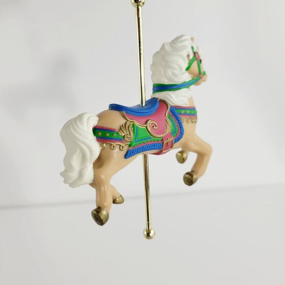 Vintage Avon Carousel Gallant Steed Christmas Ornament - Picture 2 of 3